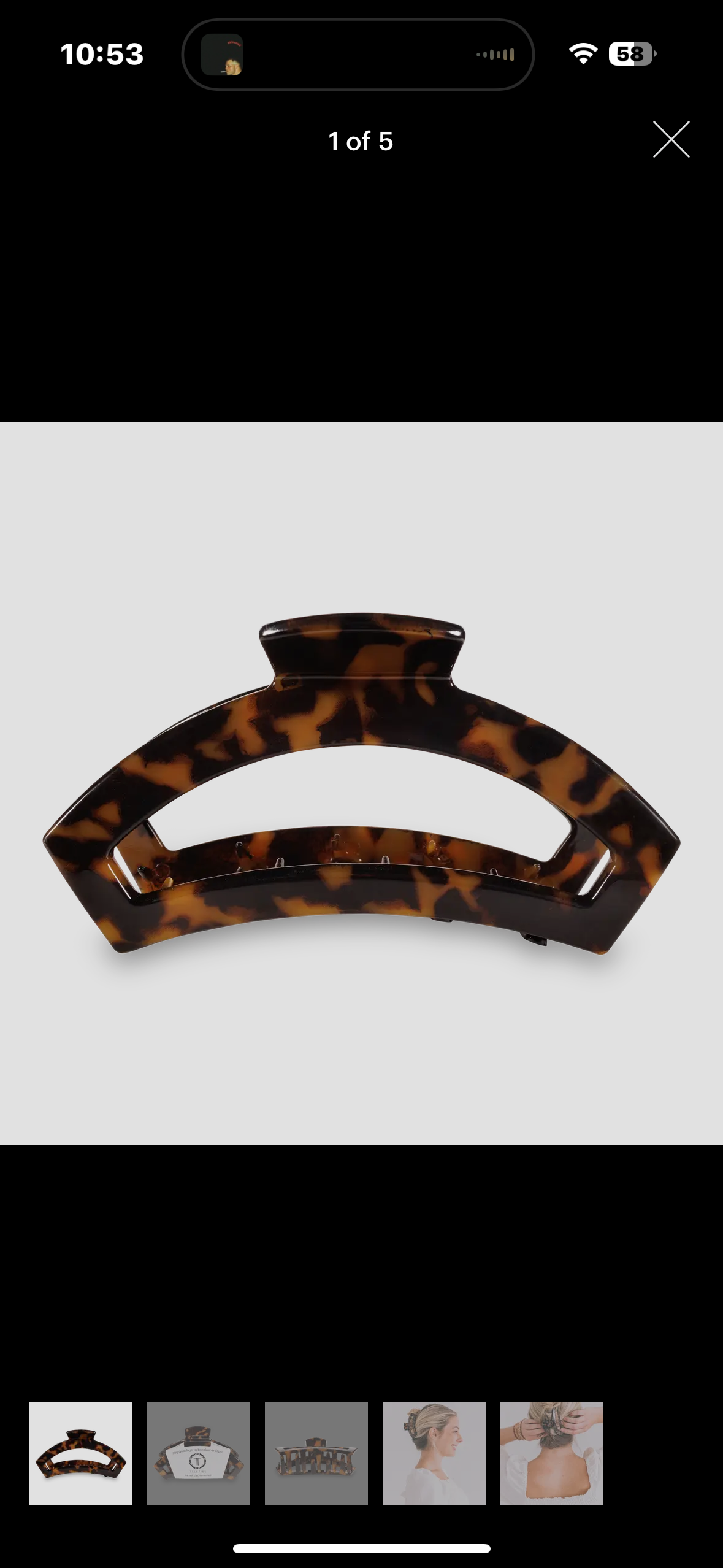 large teleties clip