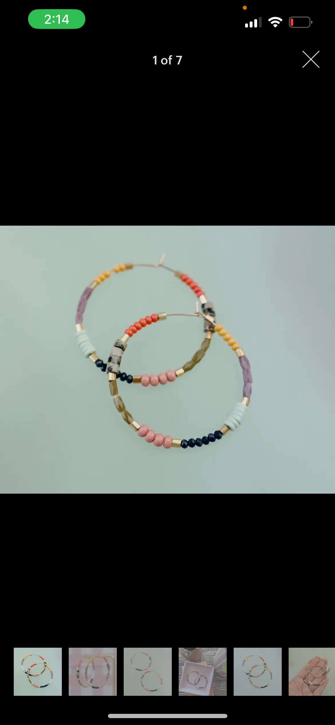 Meg Beaded Hoops