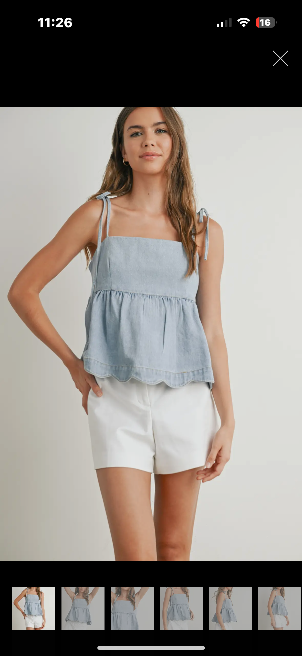 denim peplum top