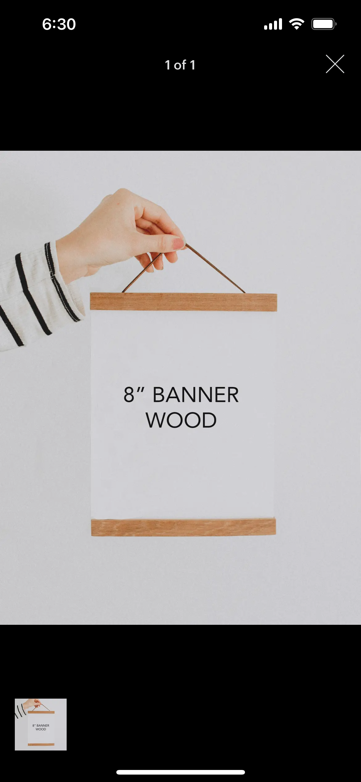 8” Banner Wood