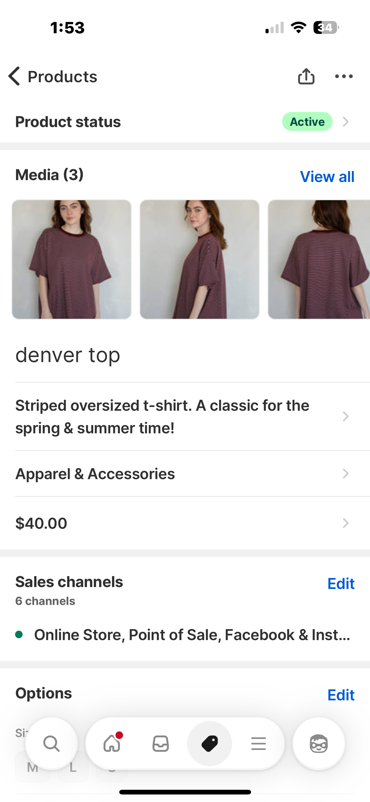 Denver stripe tee