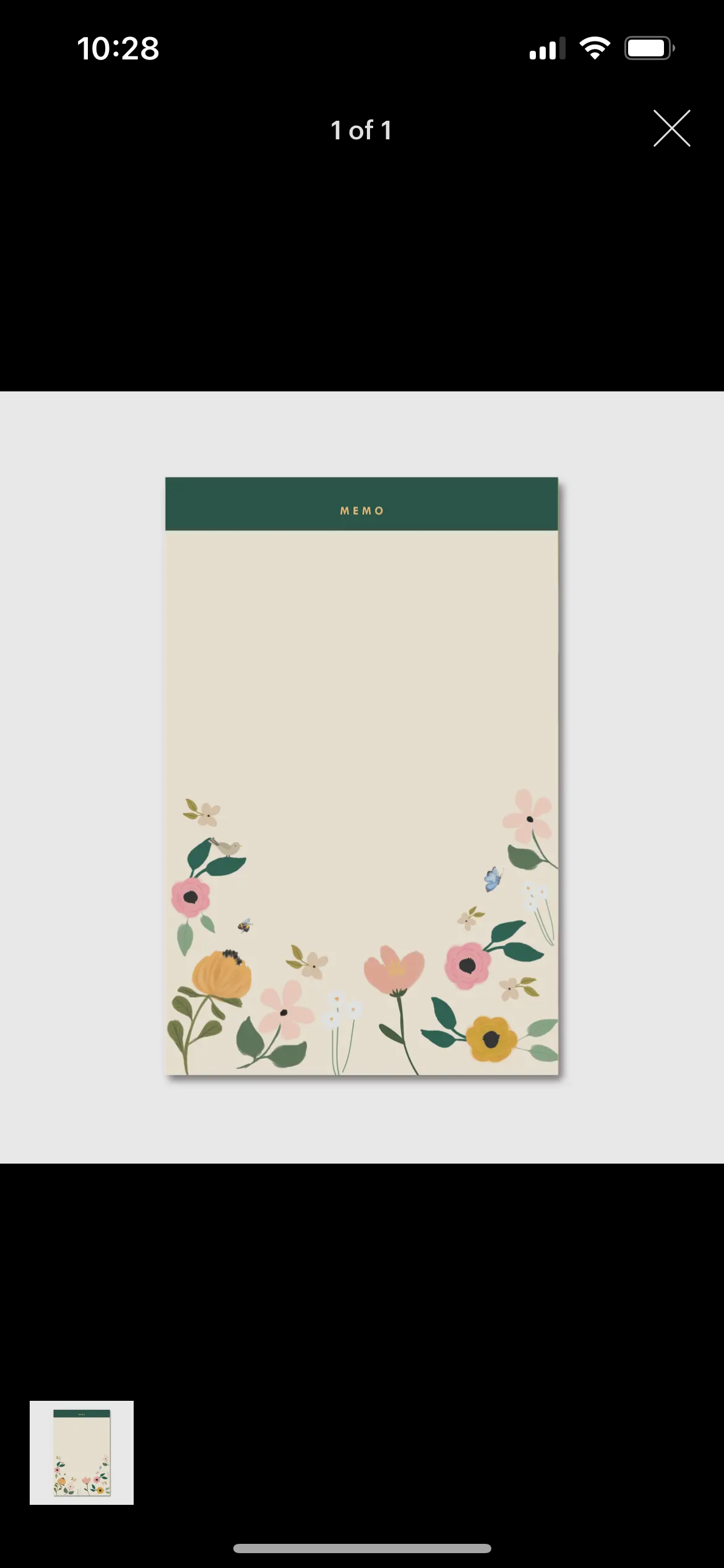 Floral Memo Pad