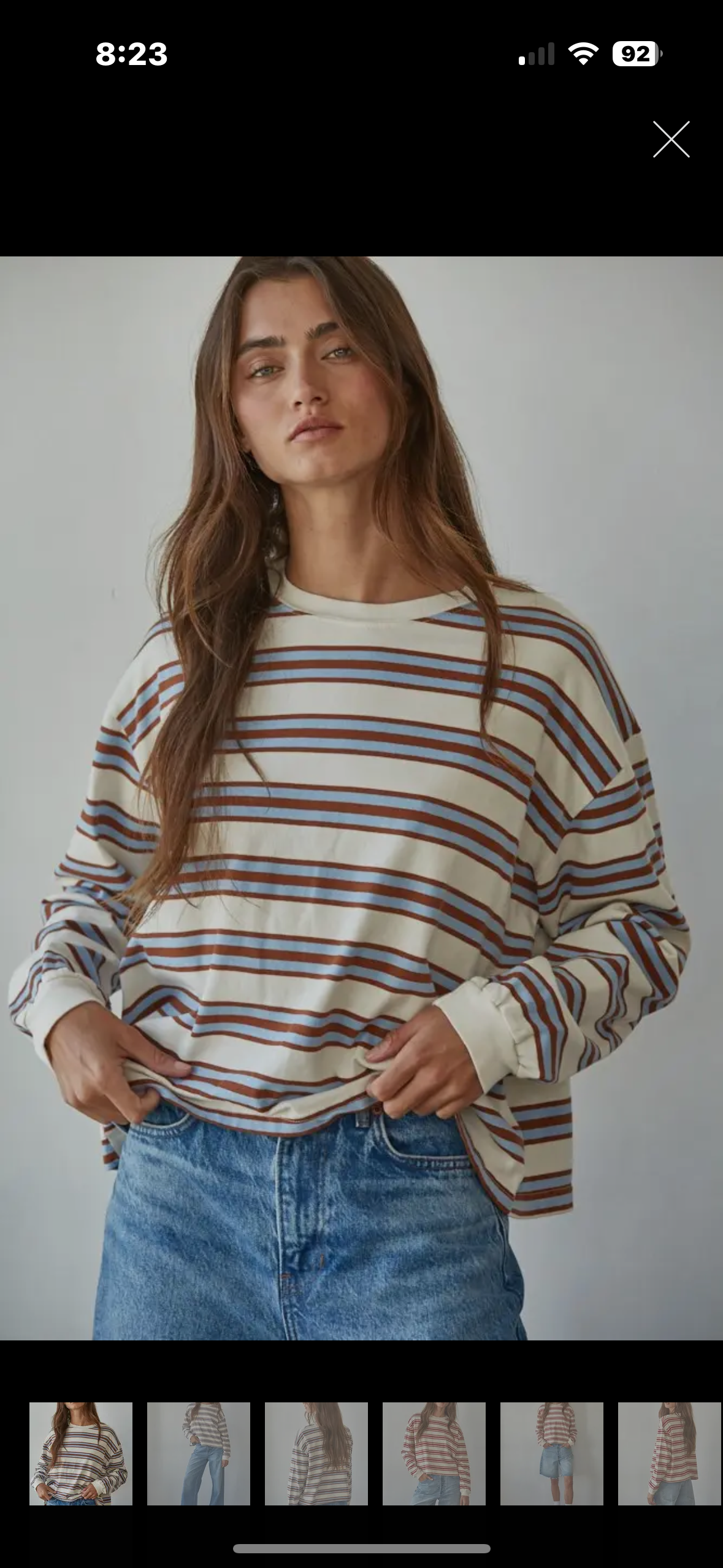 camel striped pullover