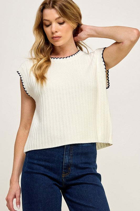 cream sweater tank