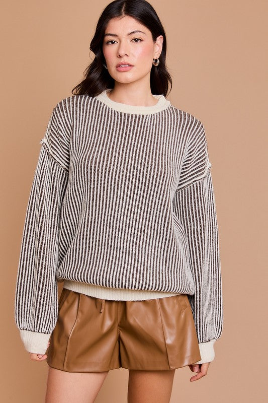 cozy stripe pullover