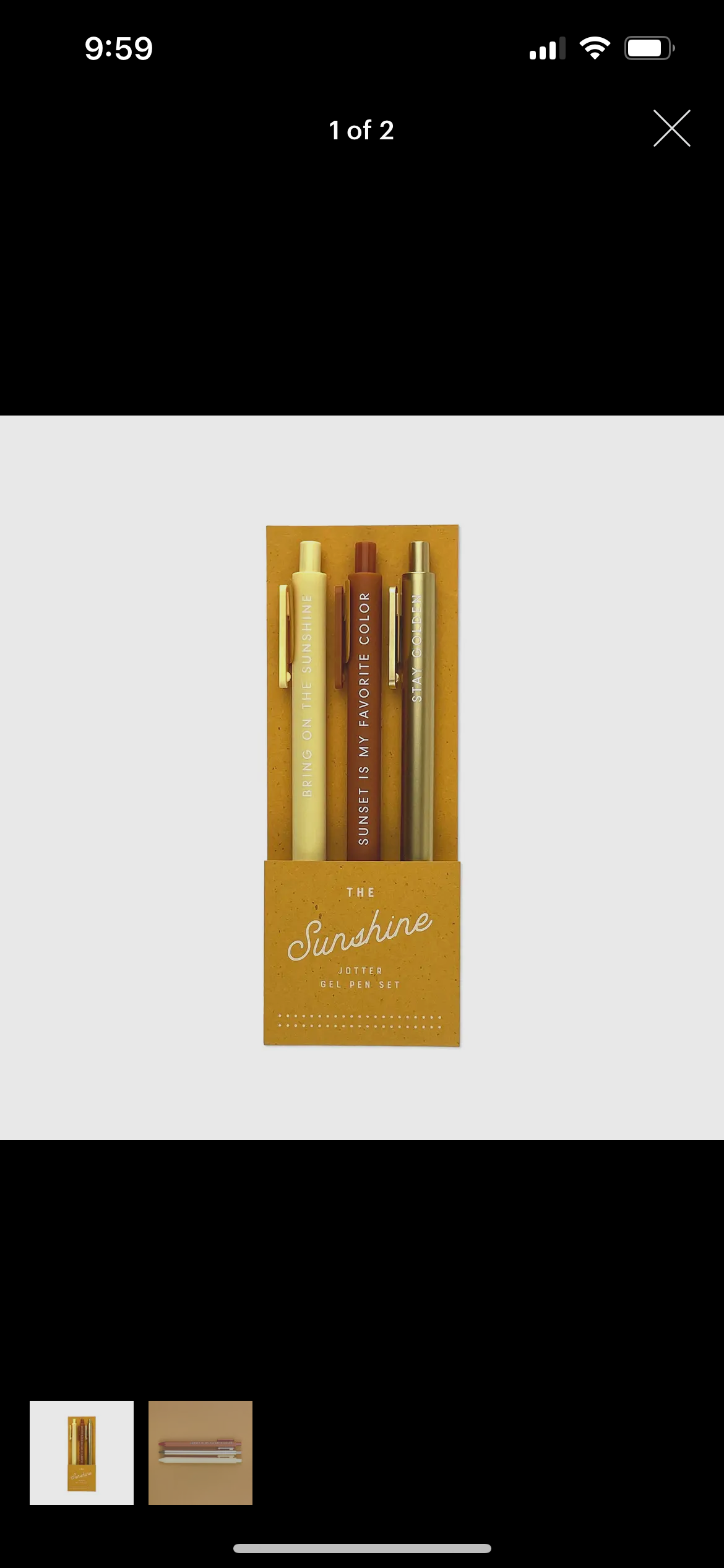 Sunshine Jotter Pen Set
