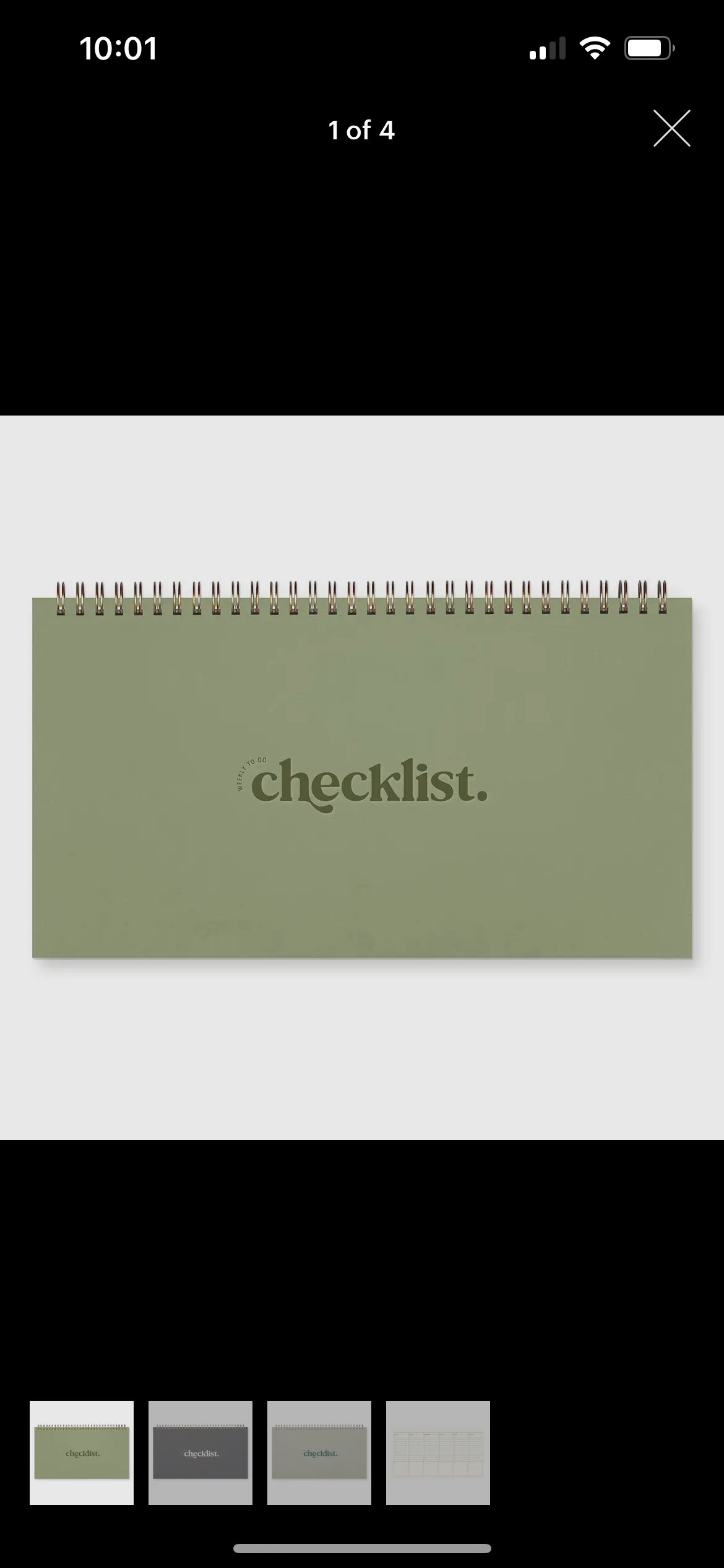 Weekly Checklist