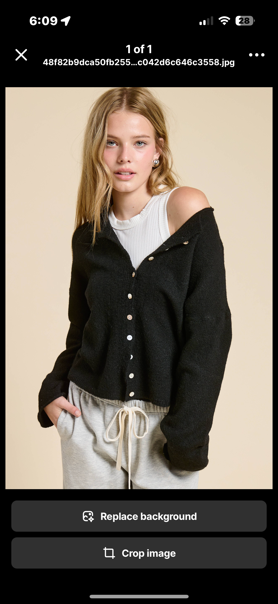 black button down cardigan