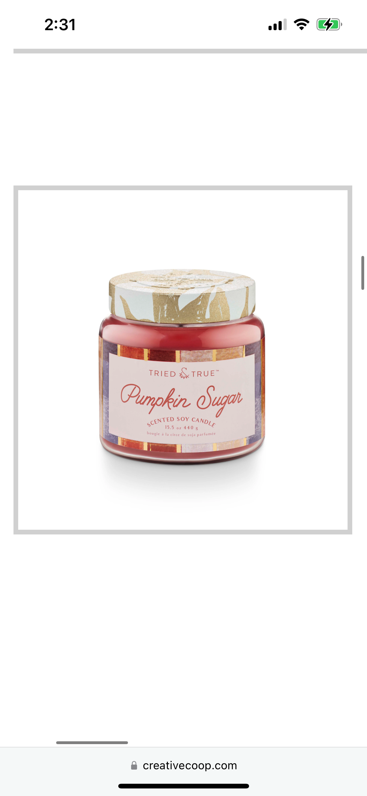 Pumpkin Sugar Candle