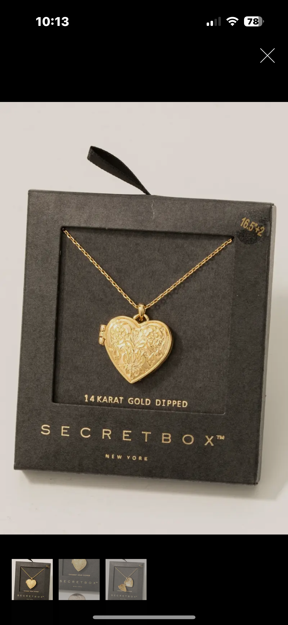gold heart locket