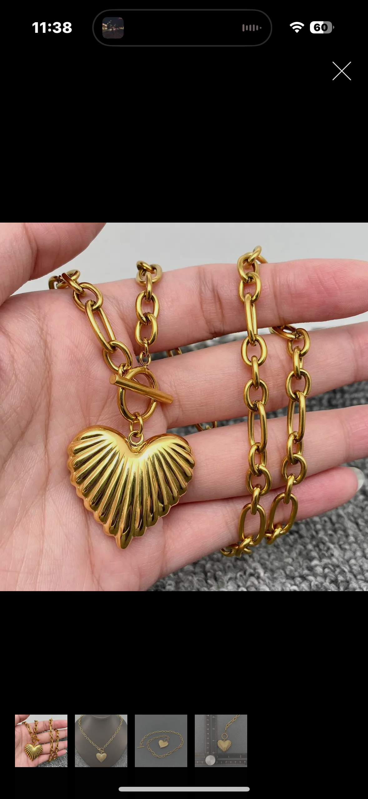heart clasp necklace