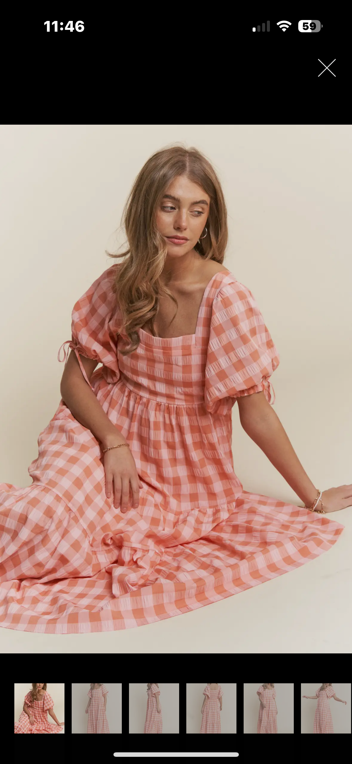 pink plaid dress