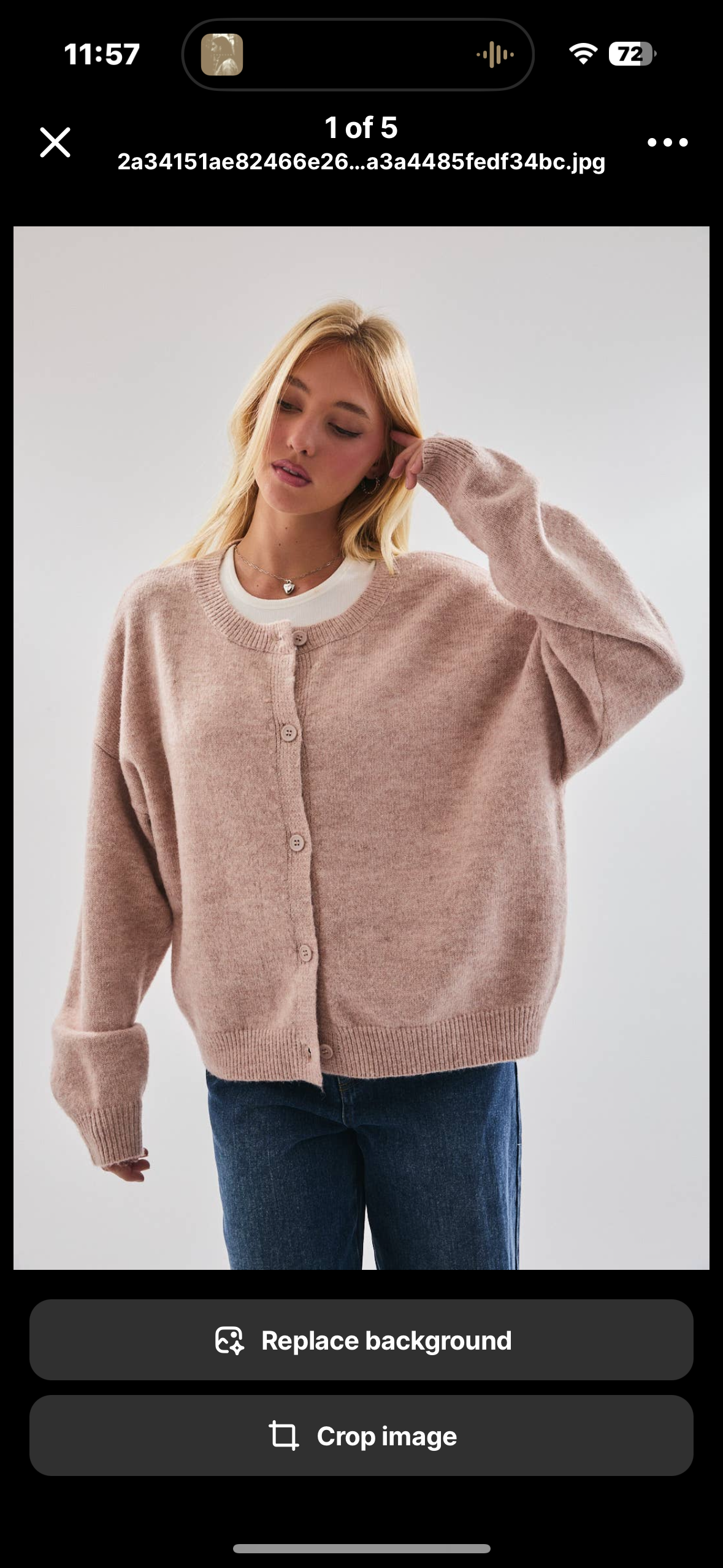 blush cardigan