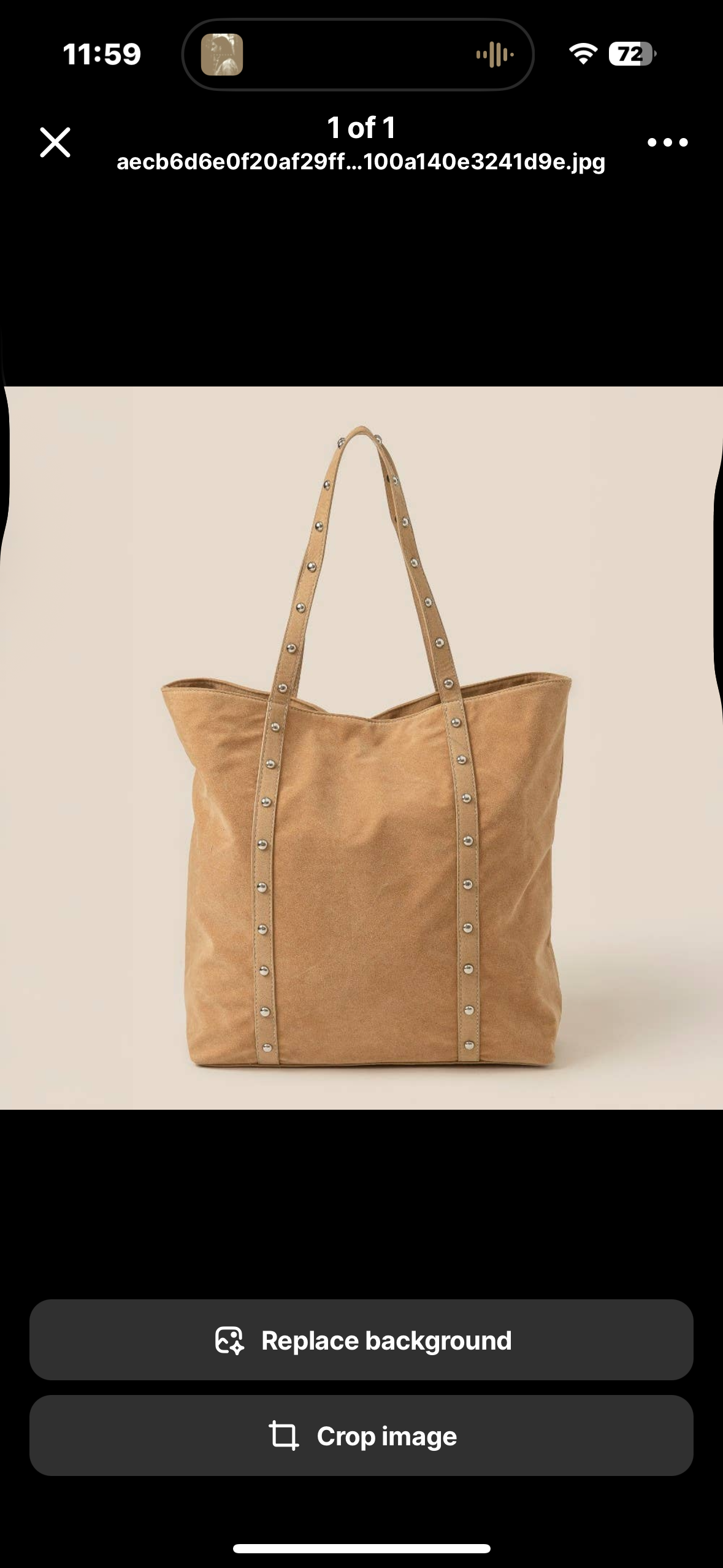 studded tote bag