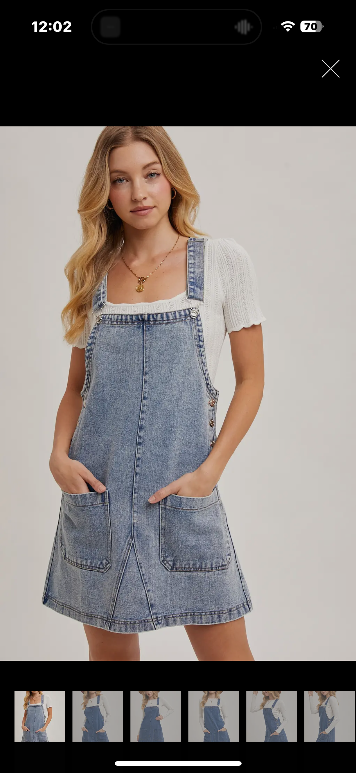 denim overall dress