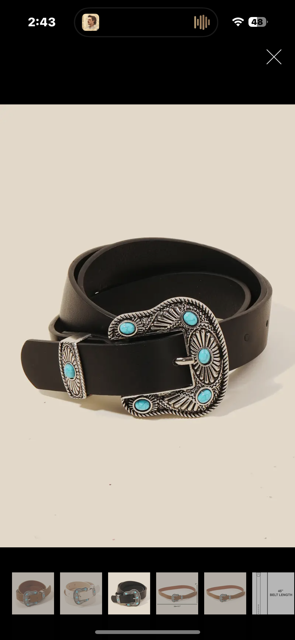 Turquoise belt