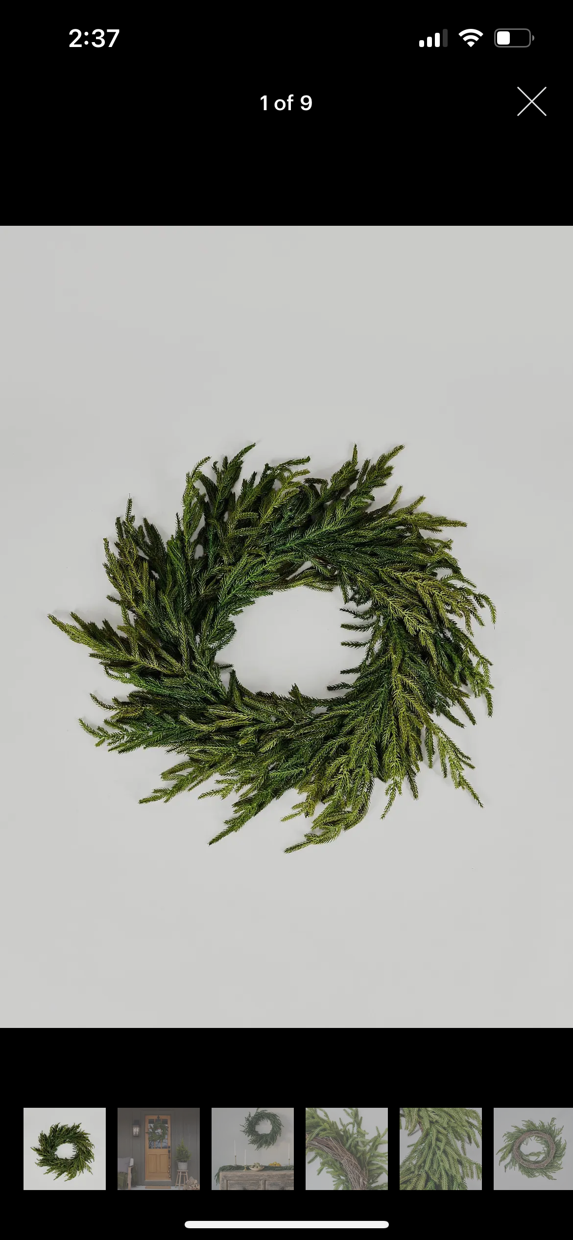 Real Touch Pine Wreath