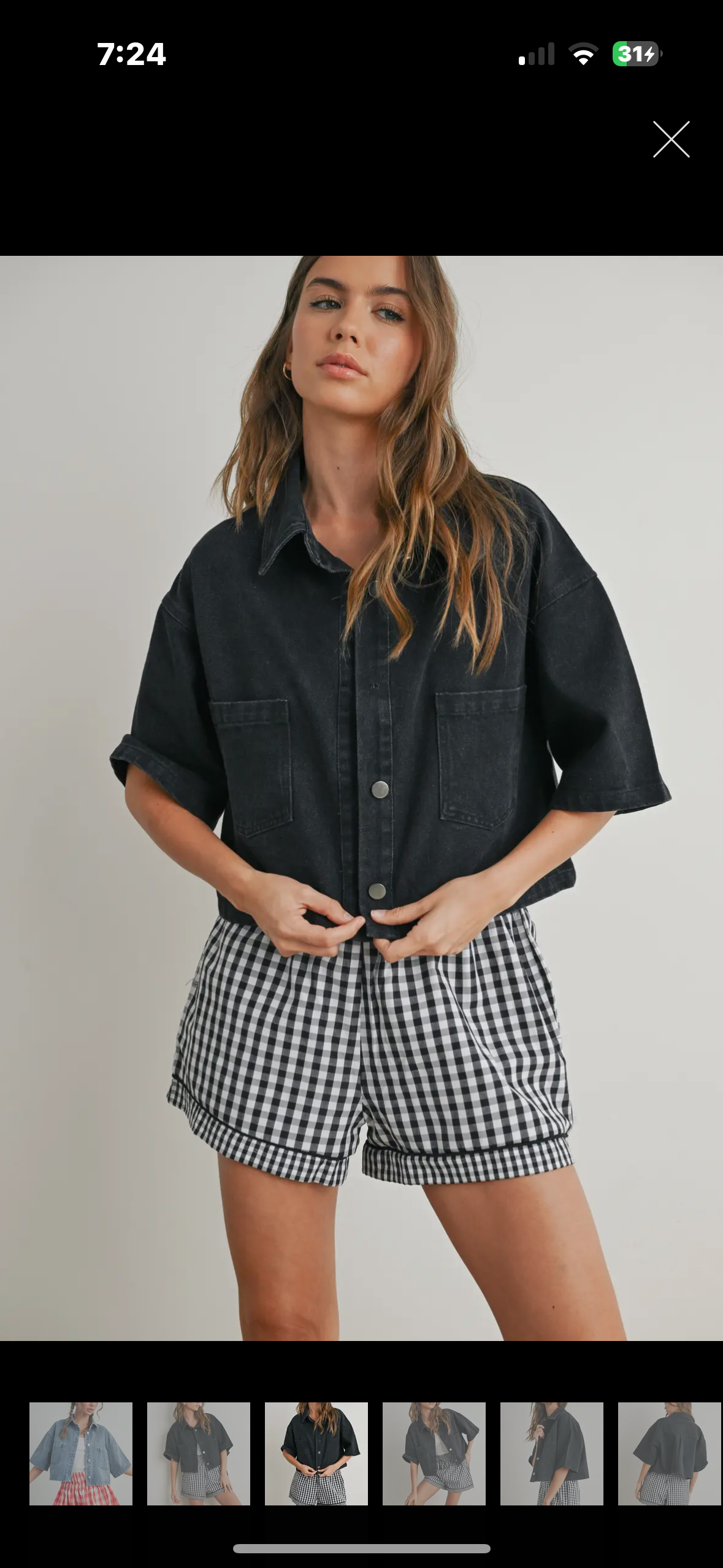 black denim top