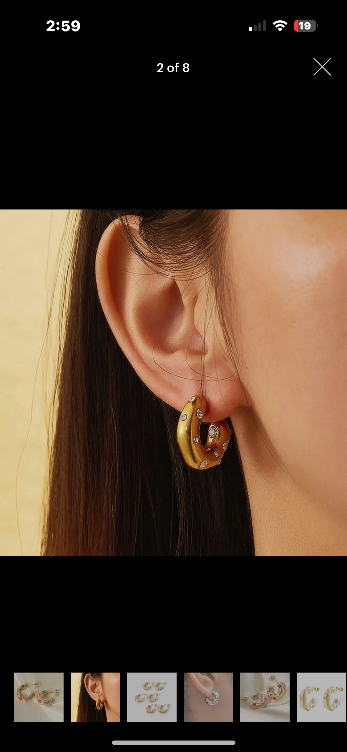 diamond gold hoops