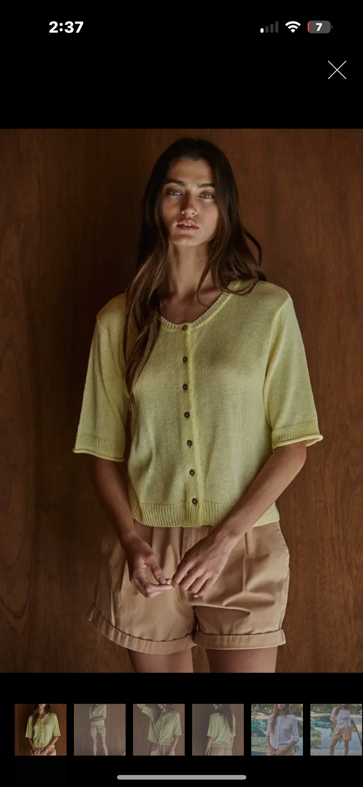 yellow button up